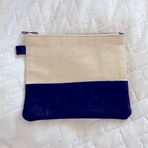 MARK & GRAHAM Canvas/Leather Bag cosmetic, accessories, pen, unisex NEW